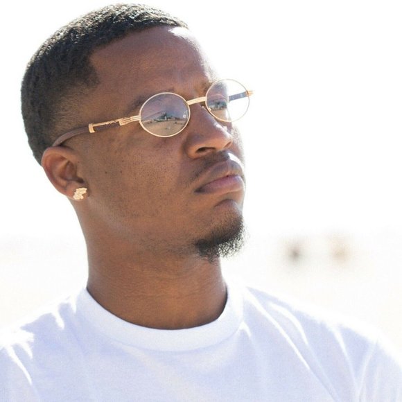 Other - Men's Hip Hop Clear Lens Vintage Oval Gold Frame R